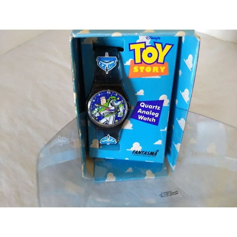 Disney FANTASMA BUZZ LIGHTYEAR Toy Story Quartz Analog Watch Glow in‎ Dark NOS